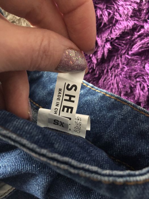 Jeansy shein  spodnie sztruksy modne rozmiar xs