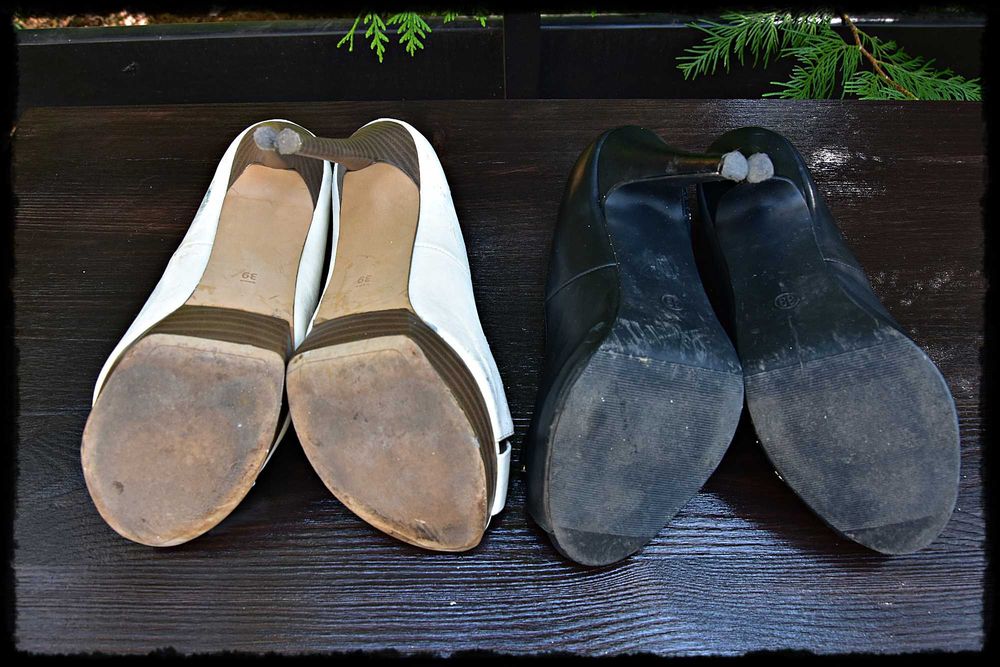 2 pary używanych szpilek, BERSHKA: 39, obcas: 12,5 cm, EVENTO: 39, obcas 11,5 cm