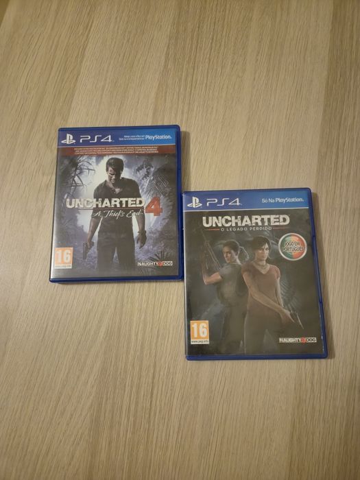 2 jogos PS4 Uncharted ótimo estado