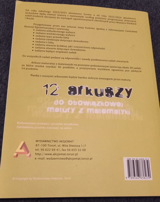 Arkusze maturalne matematyka
