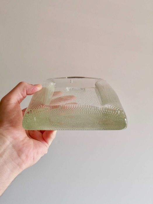 Passe-partout Sueco em vidro pesado e grosso – vintage / Art Deco