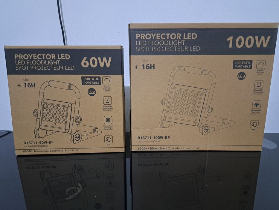Foco projetor LED portátil de trabalho 60/100w
