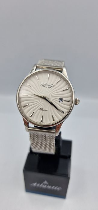 Atlantic Elegance  - szafir, bransoleta mesh - Swiss Made