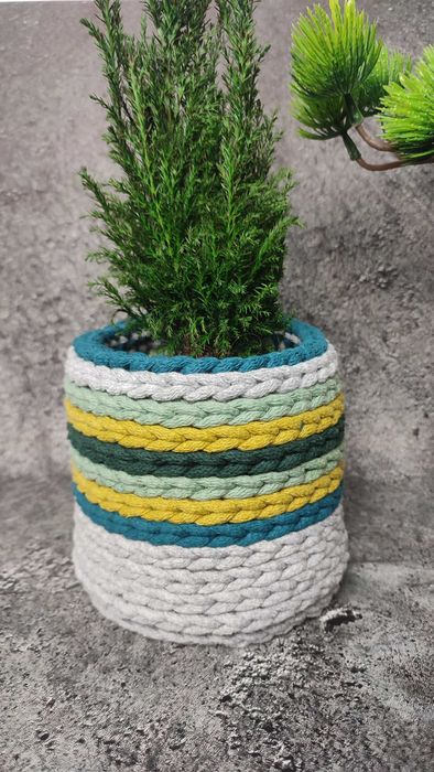 Osłonka / koszyczek ze sznurka handmade