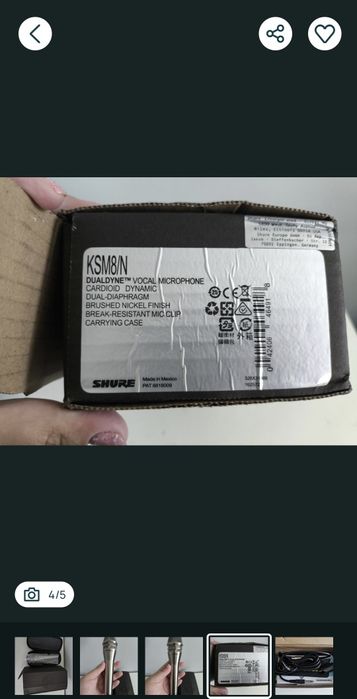 Mikrofon shure ksm8