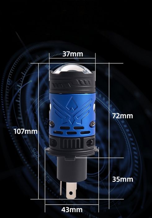 Світлодіодні LED лінзи F90 mini, Magnum M01 Н4 60/75W 6000K  9-16V