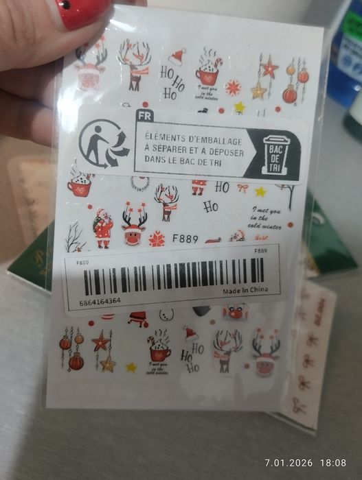 Naklejki na paznokcie 4 opakowania