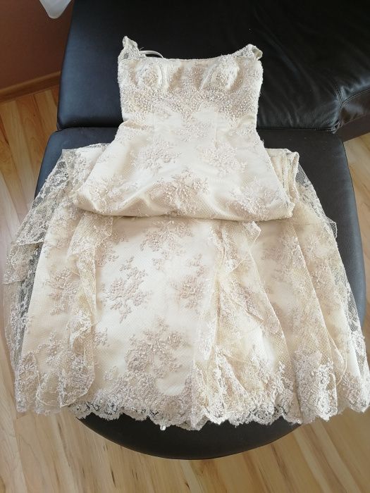 Suknia ślubna San Patrick z hiszpańskiej koronki