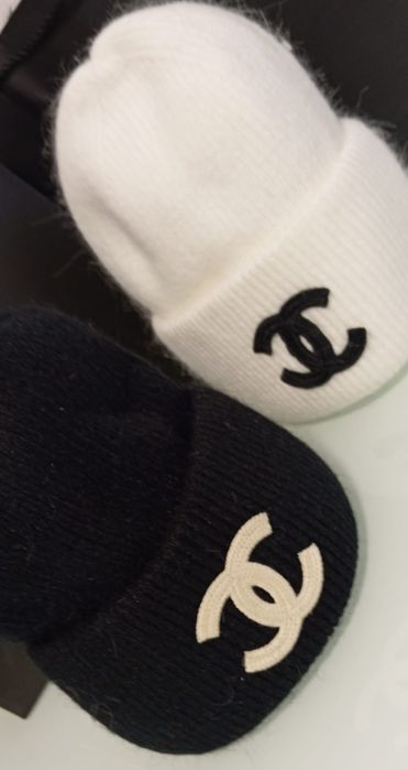 Czapka zimowa chanel  tylko biała