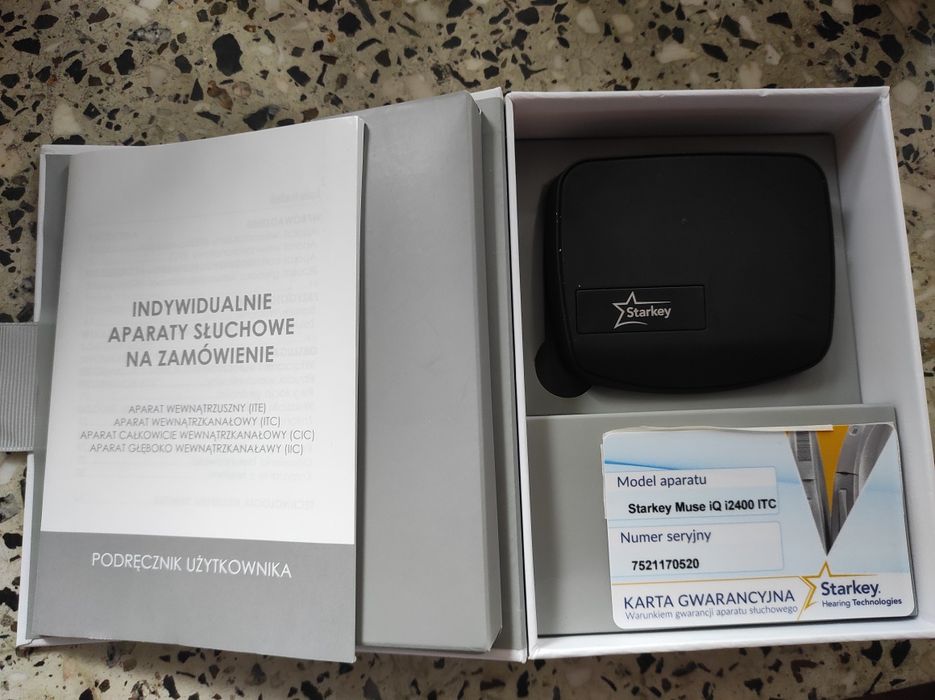 Aparat słuchowy Starkey Muse IQ i2400 itc, stan idealny