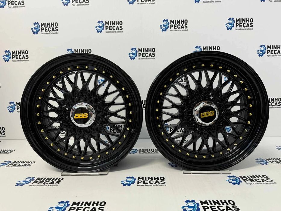 Jantes Look BBS RS em 16 (4x100 | 4x114.3) Preto Brilho