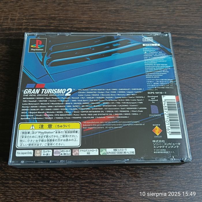 Gran Turismo 2 PS1 NTSC-J Japonia KOMPLET Stan idealny kolekcja