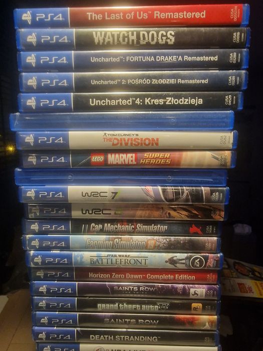 Gry na konsolę PS4 GTA TLOU WRC Uncharted Car Mechanic Horizon Zero...