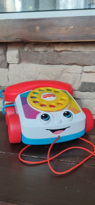 Телефон Fisher Price, брязкальце та пірамідка