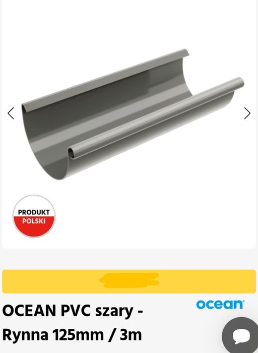 Sprzedam rynny 125mm PVC nowe ! Szare