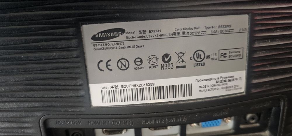 Monitor Samsung  22"