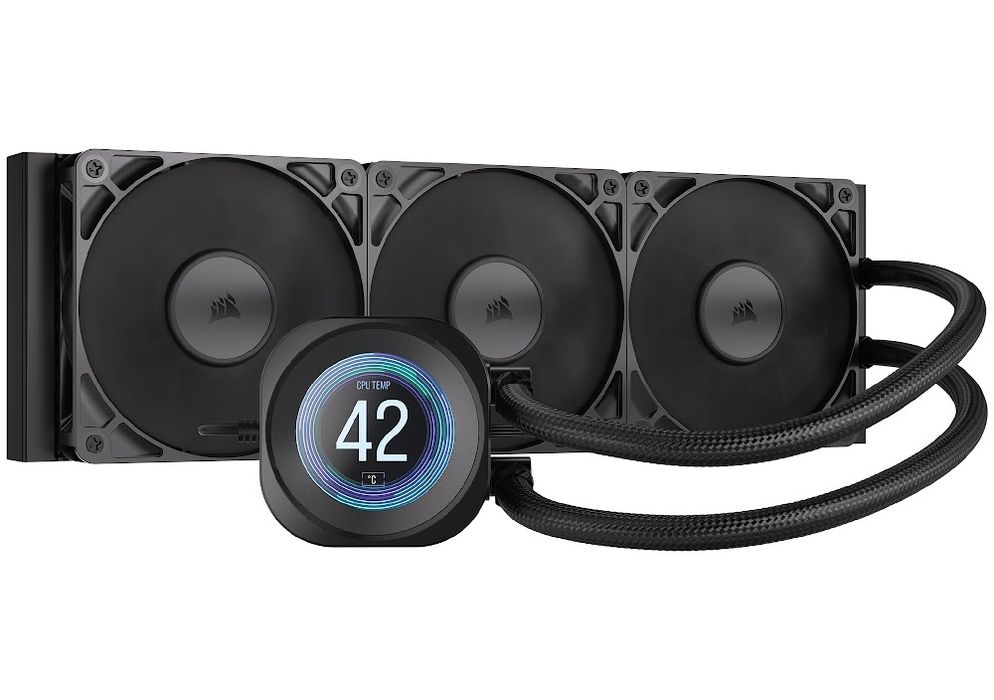 Система рідинного охолодження Corsair NAUTILUS 360 RS LCD (3x120 мм, магнітний підшипник) (CW-9061033-WW)