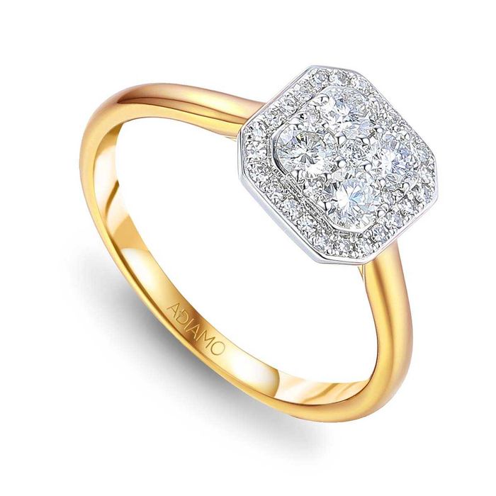 R59436 YW 0,29ct pierścionek z diamentami Adiamo