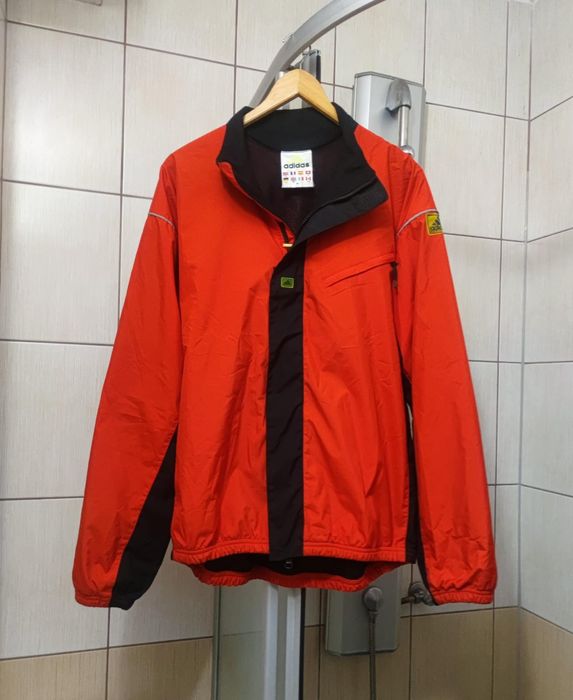 kurtka wiatrówka M vintage adidas equipment czerwona czarne wstawki za
