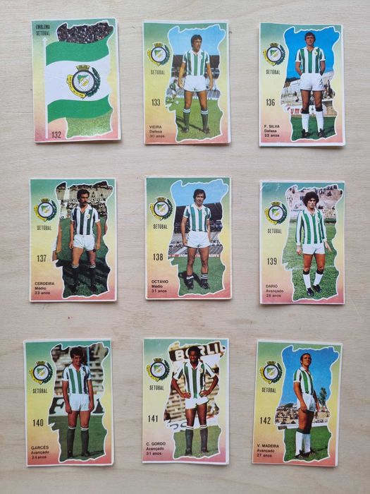Cromos da equipa de futebol do Vitória de Setúbal