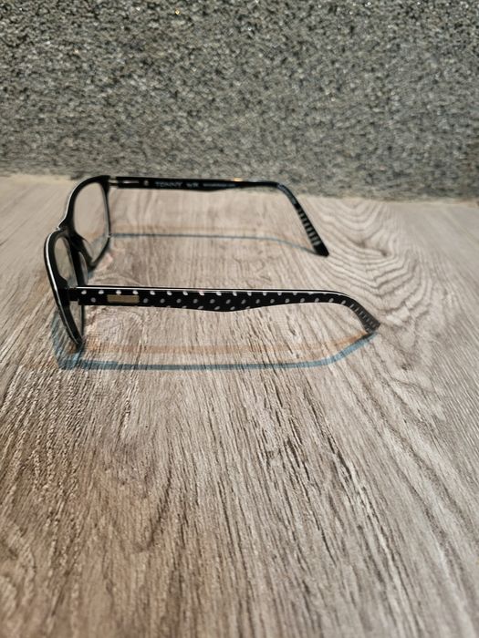 Oprawki okulary czarne w groszki
