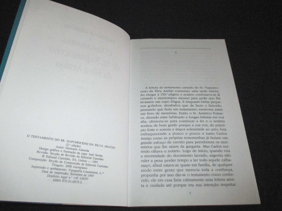 Livro O Testamento do Sr. Napumoceno da Silva Araújo