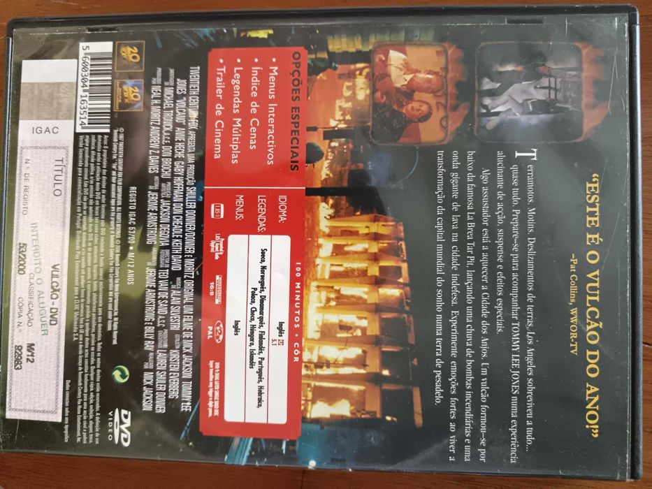 filme dvd original - vulcão