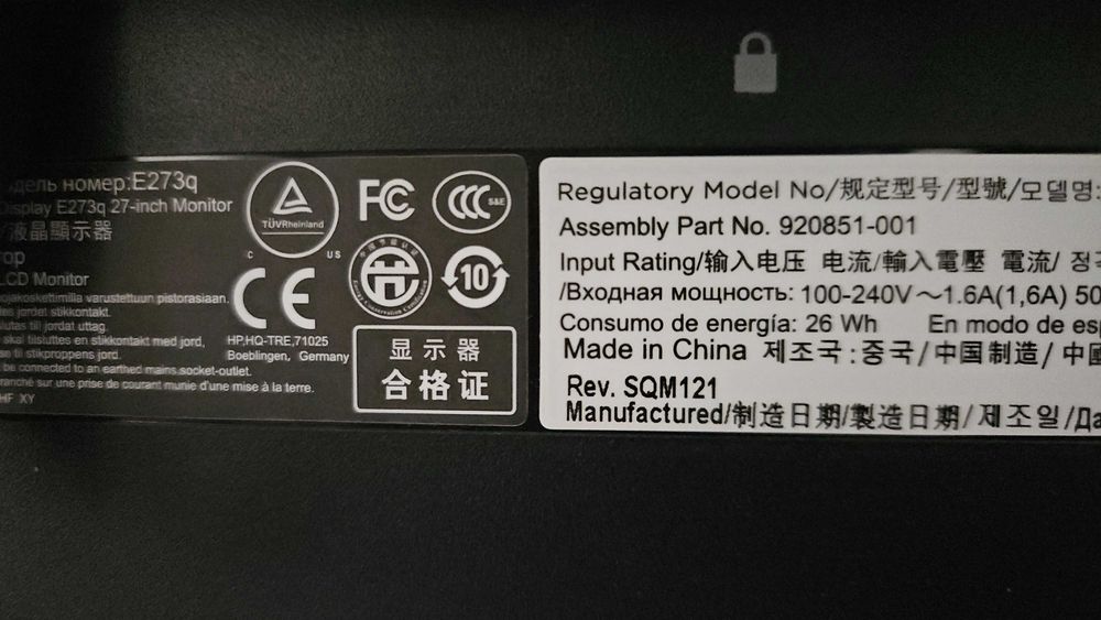 Monitor de 27 polegadas HP EliteDisplay E273q64409146523395121