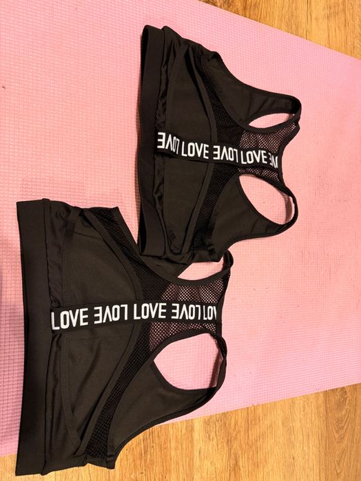 2pack biustonosz sportowy czarny S