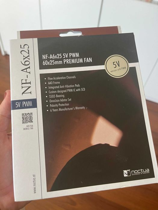 4x Ventoinhas 60mm Noctua NF-A6x25 5V