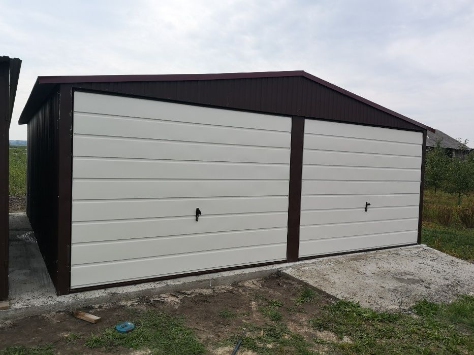 Garaż blaszany 6x5,6x6, panel poziomy wszystkie wymiary PROMOCJA -5%
