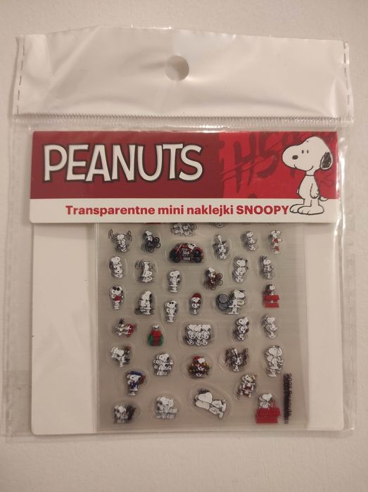Snoopy wodoodporne mini naklejki transparentne