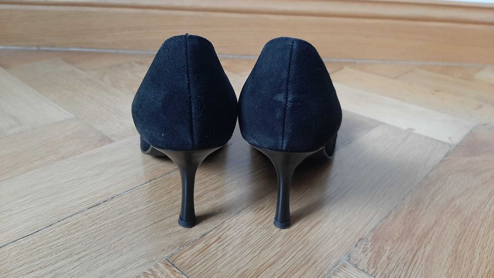 Buty na obcasie czółenka czarne rozmiar 39