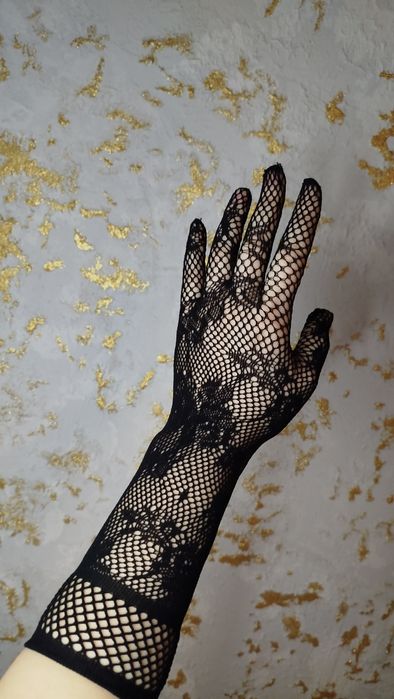 Rękawiczki koronkowe eleganckie do sukienki