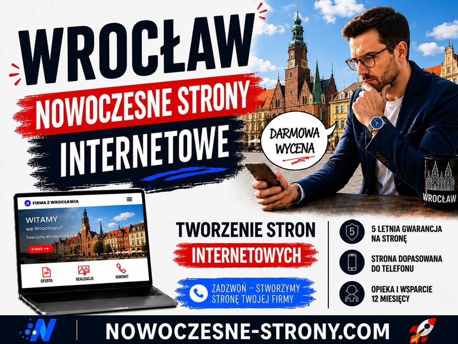 Nowoczesne Strony Internetowe | WordPress z 5-letnią Gwarancją | Opieka Stron 12 miesięcy