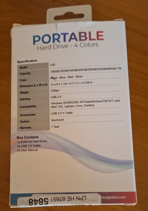 Disco rígido externo