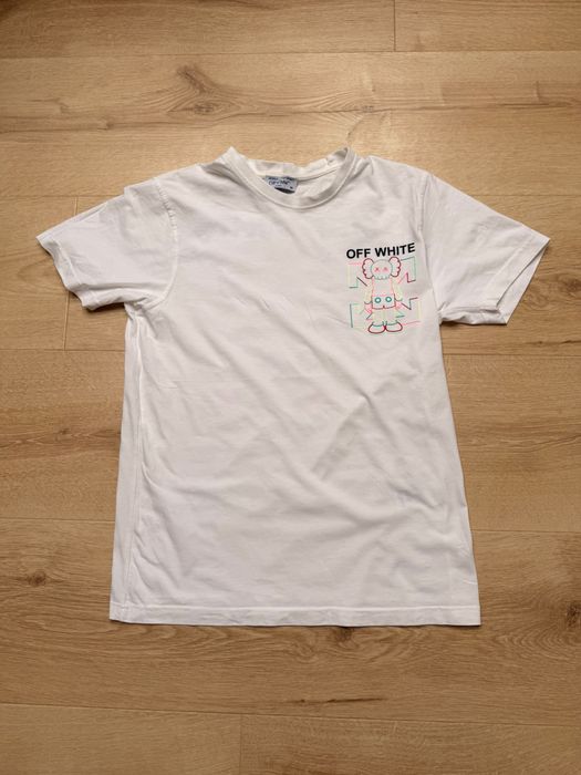 T- shirt , podkoszulek Off White ,biały  z nadrukiem rozmiar M