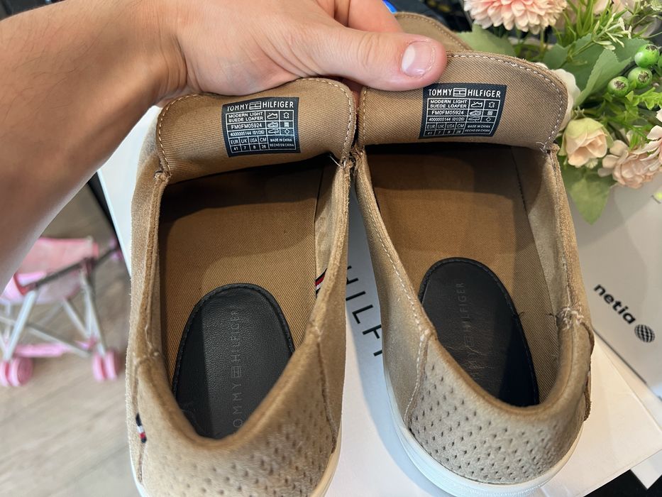 Tommy Hilfiger Wsuwane mokasyny zamszowe Rozmiar 41