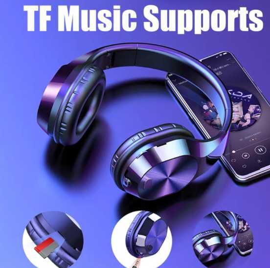 Auscultadores Headset mãos livres HeadPhones Bluetooth 5 T5