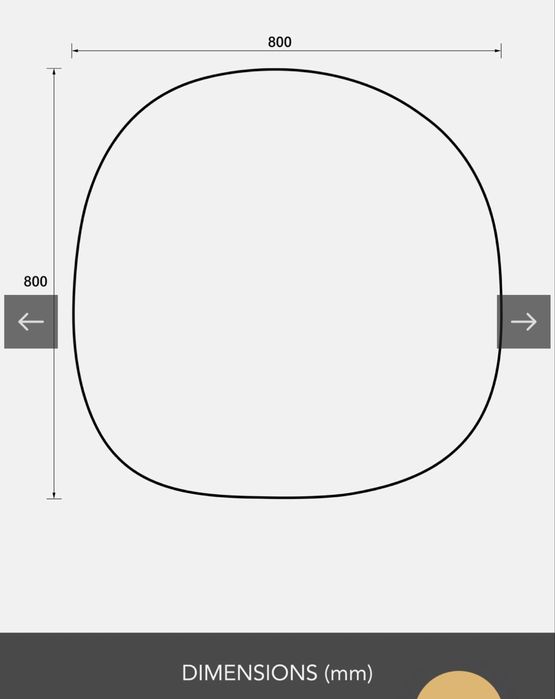 Espelhos roundy 80x80 cm Novos