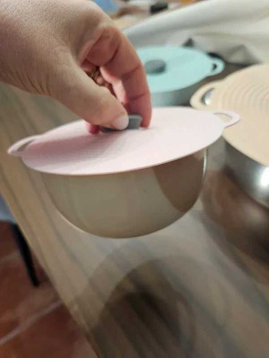 Tampa silicone para taças e tachos