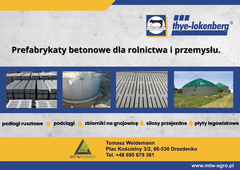 Ruszta betonowe dla bydła i trzody