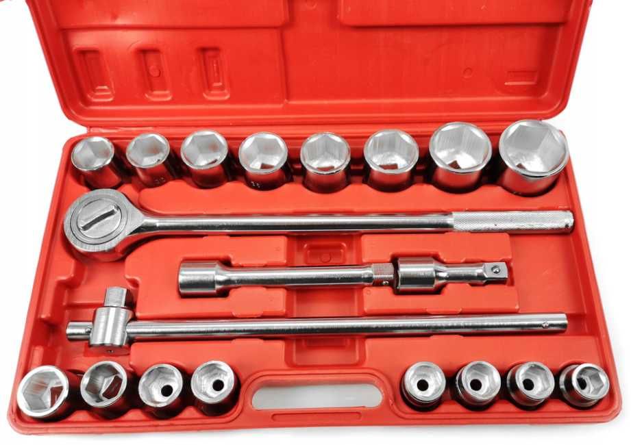 KLUCZE NASADOWE 21PCS 3/4" 19-50mm 6-kątne zestaw