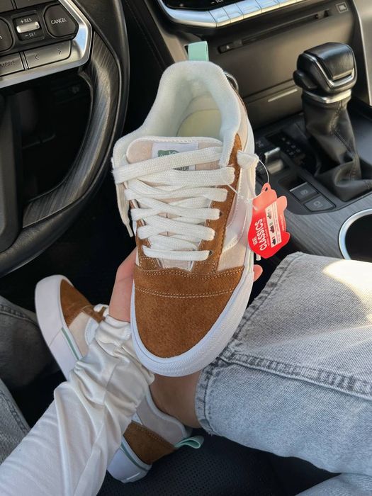 ФАВОРИТ! Vans Knu Skool Beige 36 37 38 39 40 ванс кну скул бежеві