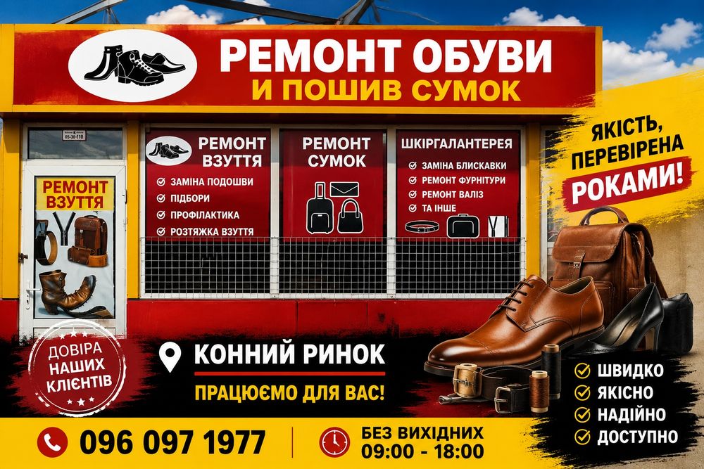 Ремонт обуви на конном рынке