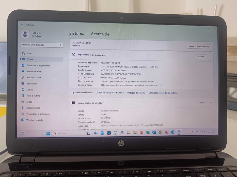 HP 15-G002sp em bom estado para venda