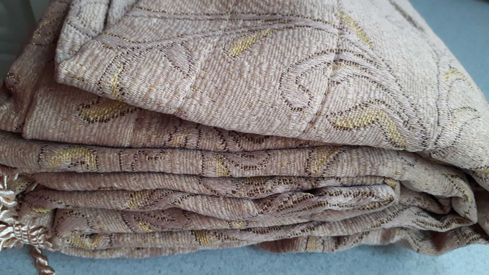 nowe zasłony 2 szt. beżowo - brązowe duże kotary