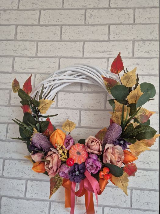 Jesienny wianek na drzwi