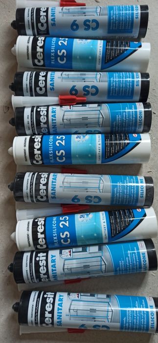 Silikon sanitarny Cersanit CS 9 i CS 25 + Grunt CT 17 10L.