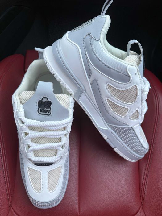 (БЕЗ ПЕРЕДОПЛАТИ) Louis Vuitton Skate Sneaker White Grey луї вітон